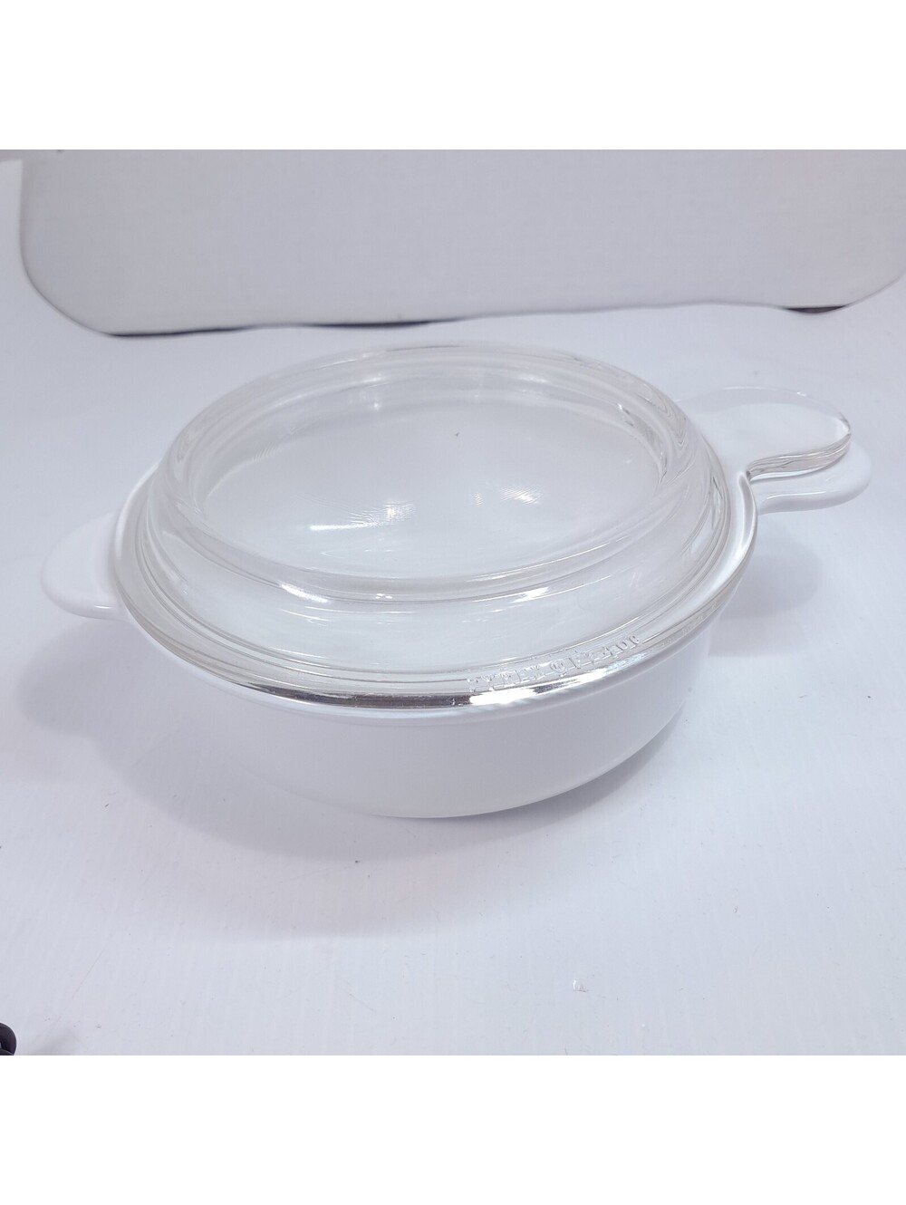 Corning Ware Grab it Bowl P-240 P-240-B Glass Lid White corningware Vintage